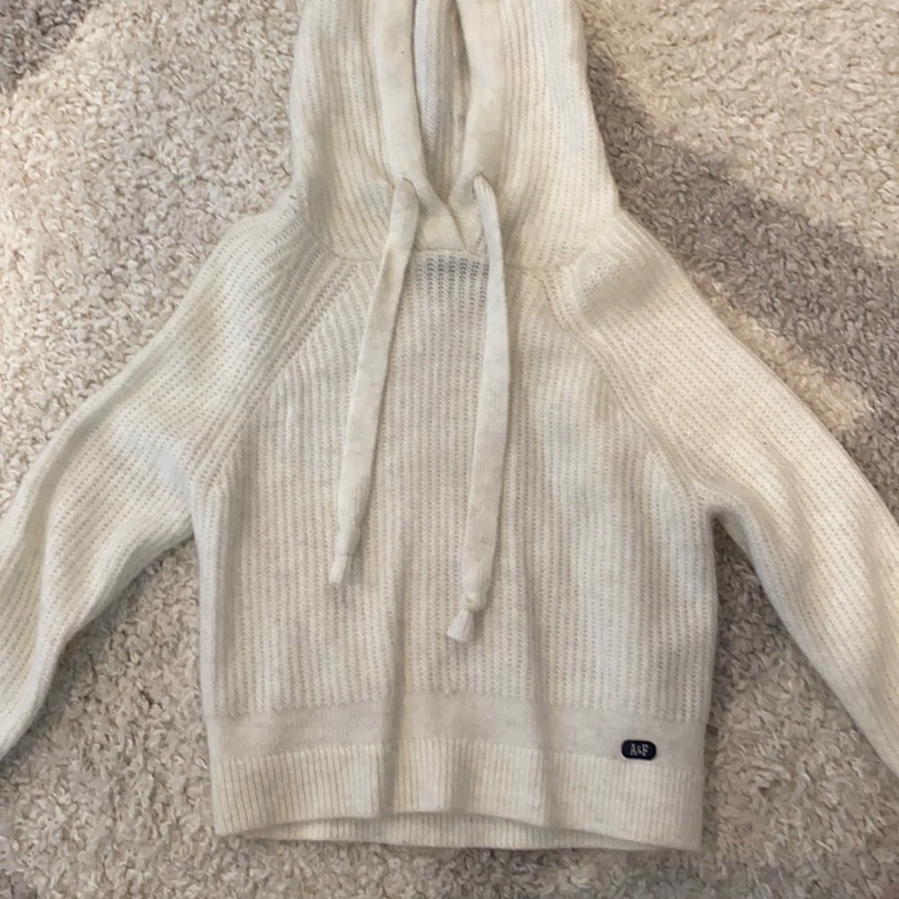 White Abercrombie sweater